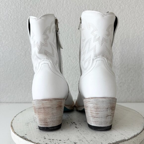 Lane SMOKESHOW White Cowboy Bootie Womens 5.5 Western Cowgirl Short Ankle Boots - Picture 4 of 15